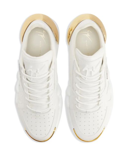 Giuseppe Zanotti White Talon Hardware-Detail Low-Top Sneakers for men