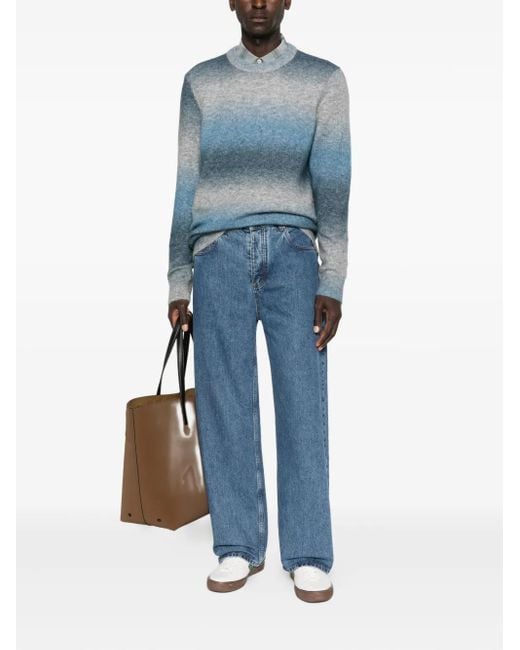 Samsøe & Samsøe Blue Ombre Crew-Neck Sweater for men