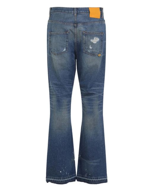 GALLERY DEPT. Blue Ripped Patch Jeans for men