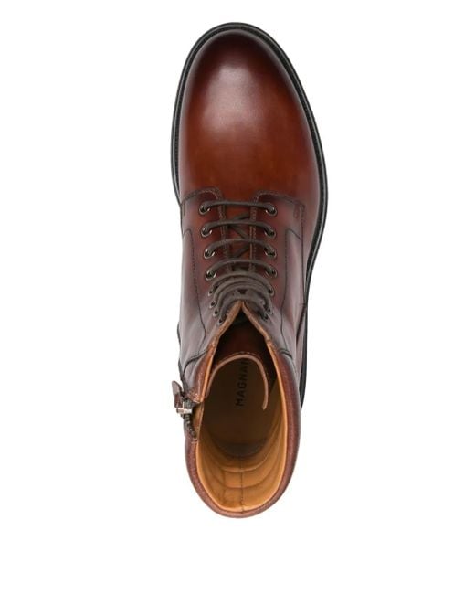 Magnanni Shoes Brown Leather Chelsea Boots for men