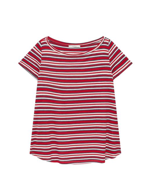 Maliparmi Red T-Shirt Summer Rayé