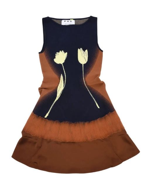 Ph5 Blue Tulip-Print Dress