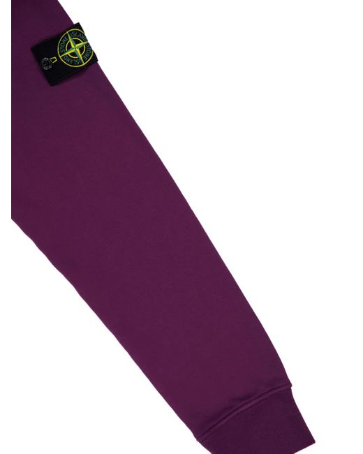 Stone Island Hoodie Met Trekkoord En Logopatch in het Purple voor heren