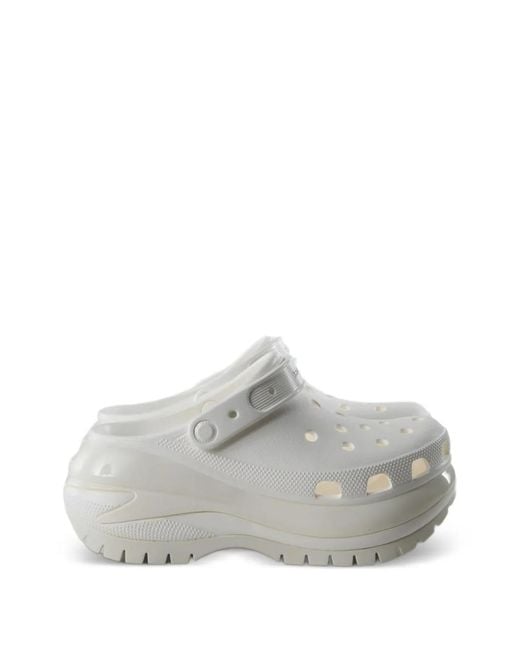 CROCSTM Gray Mega Crush Perforated Mules