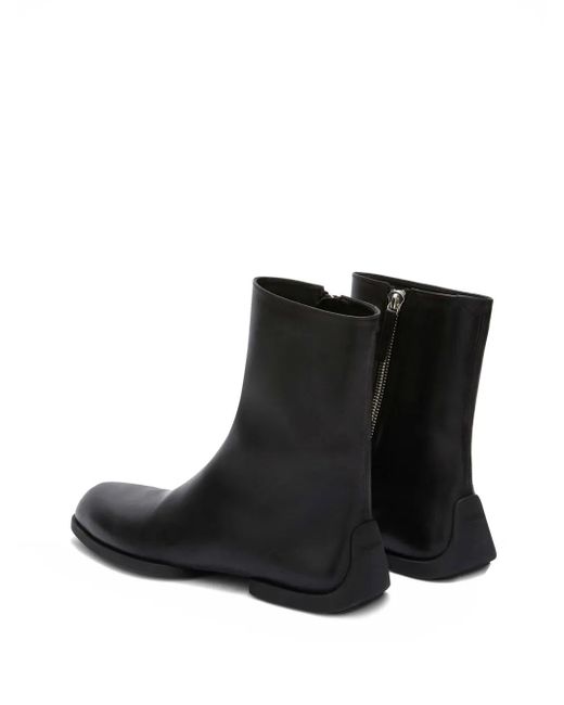 Jil Sander Black Leather Ankle Boots for men
