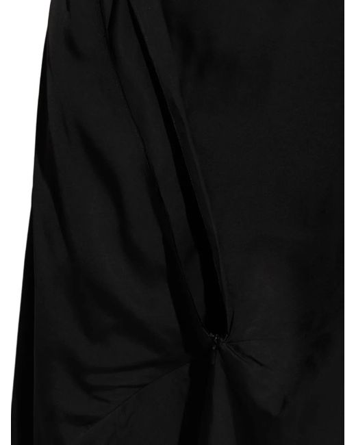 Vetements Black Draped Asymmetrical Dress