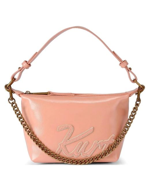 Kurt Geiger Pink Kurt Soft Chain-Strap Mini Bag