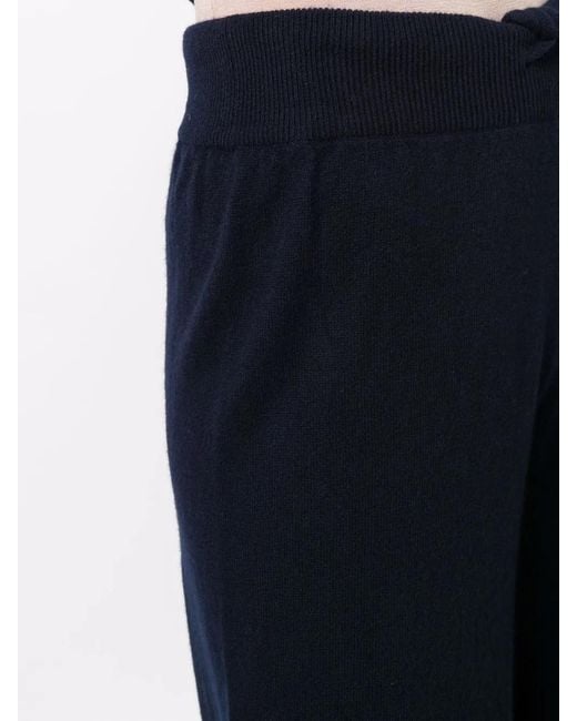 Lisa Yang Blue Sofi High-Waisted Wide-Leg Trousers