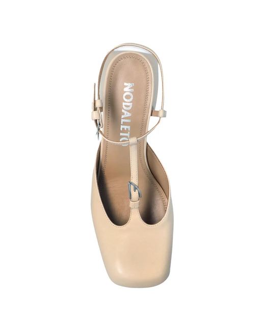 NODALETO Natural Leather Heeled Shoes