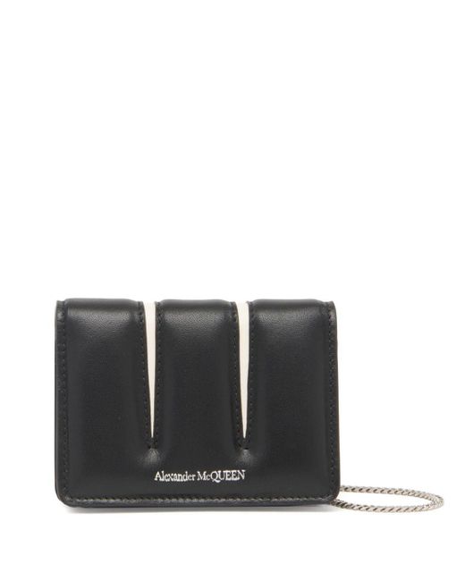Alexander McQueen Black The Slash Leather Cardholder