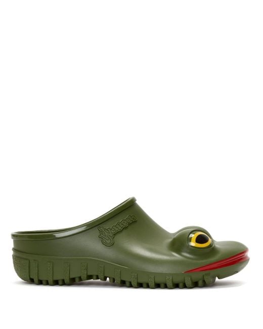 J.W. Anderson Green X Wellipets Frog Round-Toe Clogs