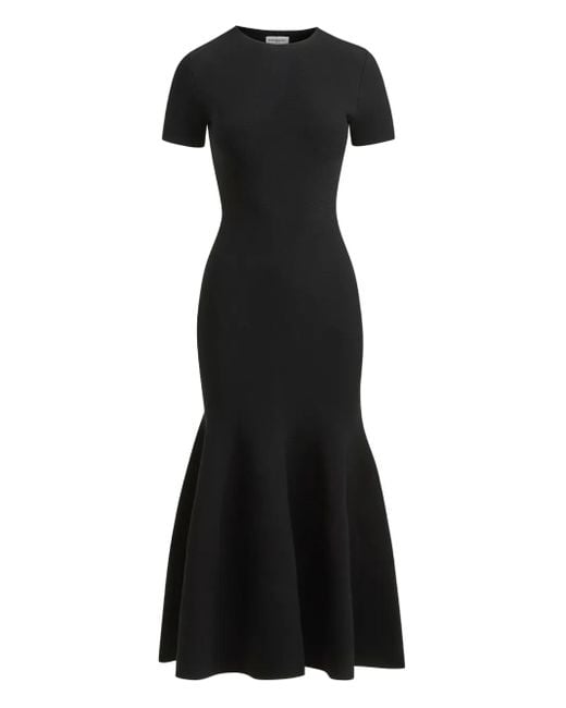 Brandon Maxwell Willa Knitted Midi Dress in Black | Lyst UK