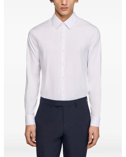Sandro White Plain Shirt for men