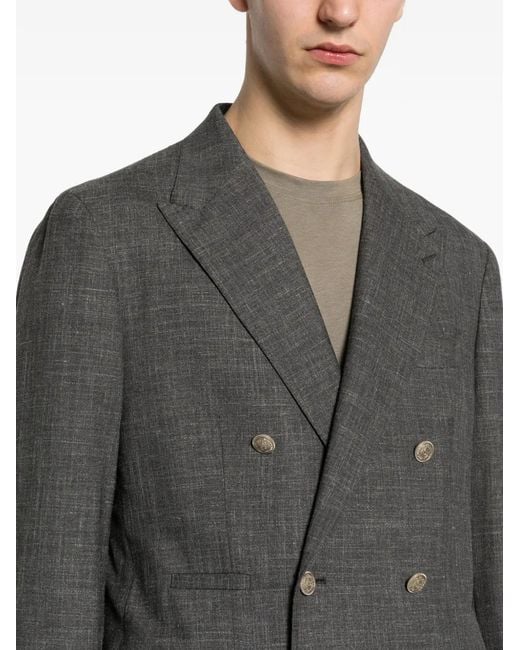 Eleventy Gray Double Breasted Jacket for men