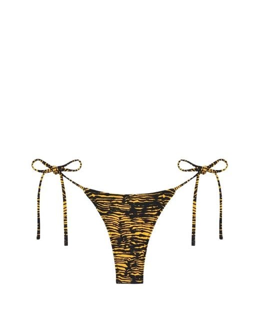 Tropic of C Natural Banana Spine Print Bikini Bottoms