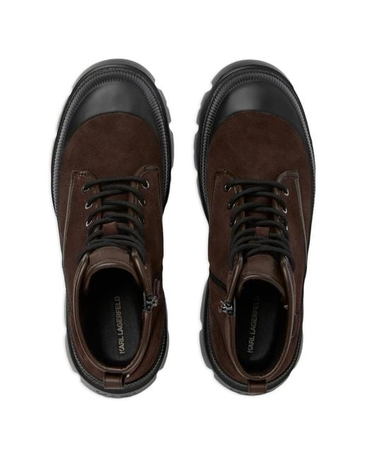Karl Lagerfeld Brown Trekka Boots for men