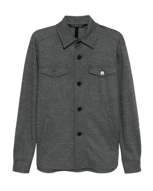 Harris Wharf London Klassische Hemdjacke in Gray für Herren
