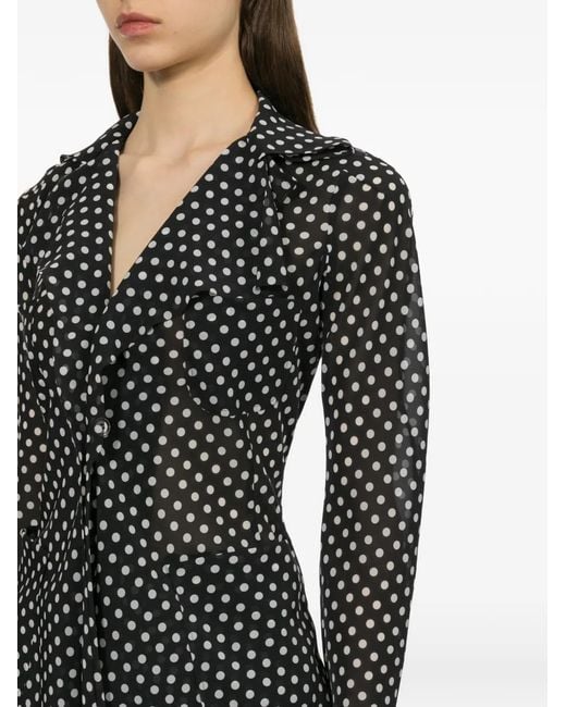 Junya Watanabe Black Polka Dot Blouse