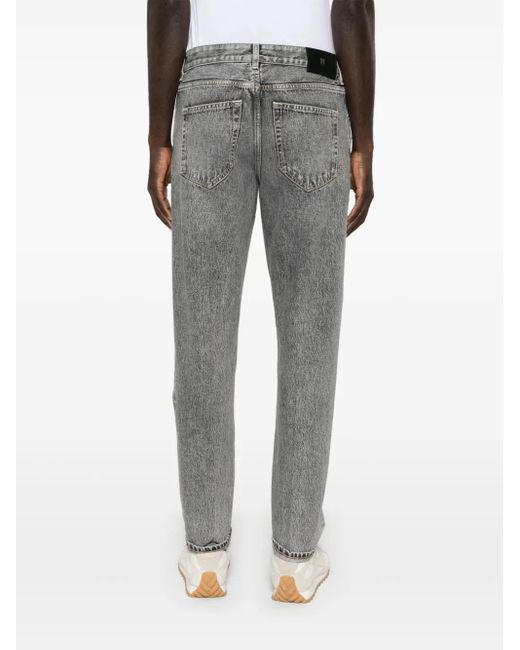 PT Torino Gray Logo-Patch Jeans for men