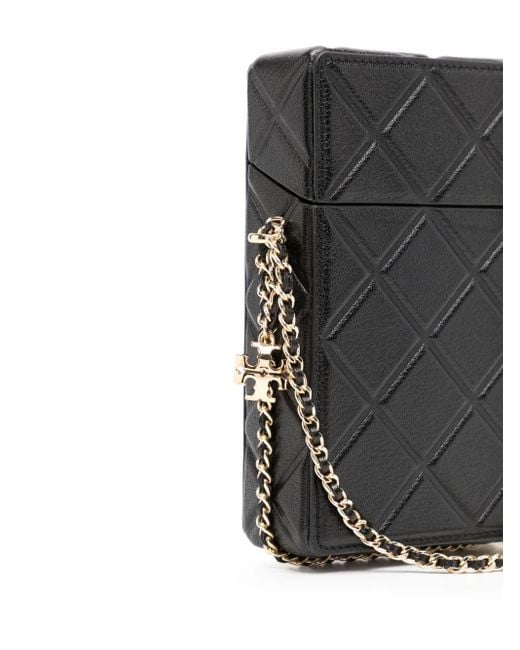 Tory Burch Black Fleming Handytasche