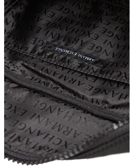 ARMANI EXCHANGE Black Logo-Detail Belt Bag for men