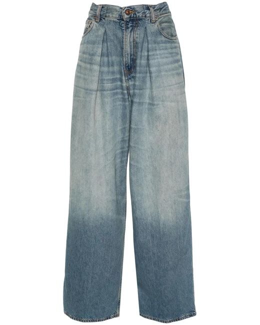 Haikure Blue Candy High-Rise Wide-Leg Jeans