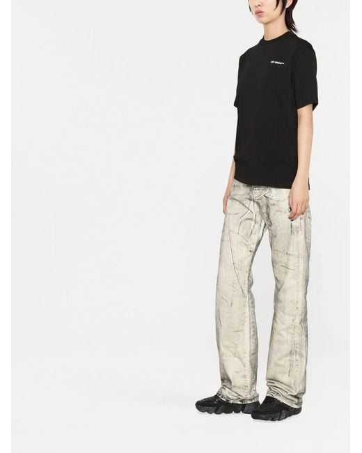 Off-White c/o Virgil Abloh Black Logo Print Short-Sleeve T-Shirt