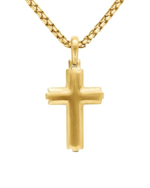 David Yurman Metallic 18Kt Deco Cross Pendant (34Mm) for men