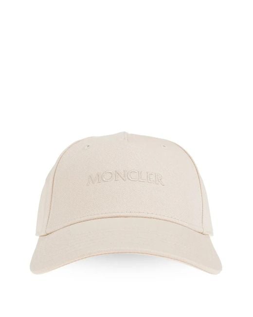 Moncler Natural Logo-Embroidered Cap