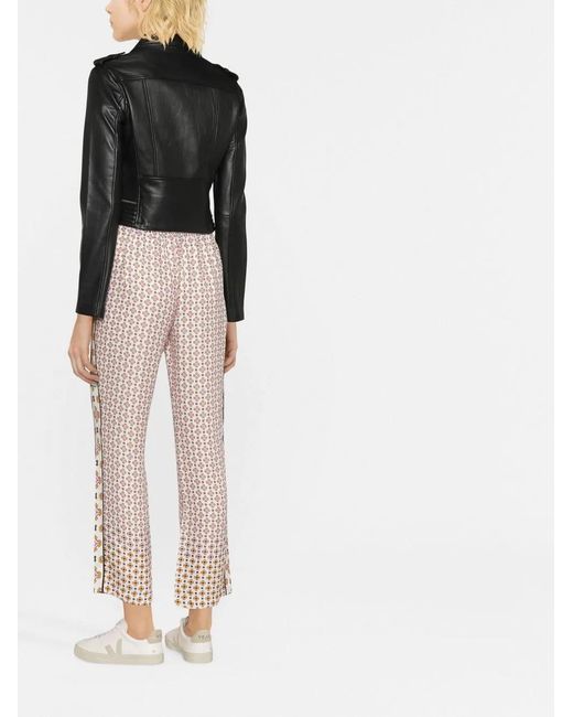 Maje Black Leather Biker Jacket