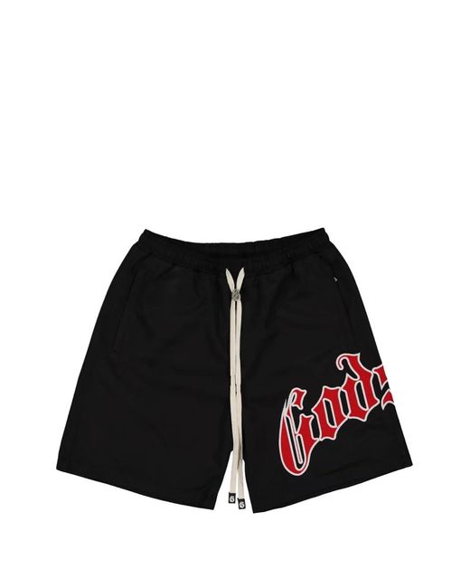 Godspeed Black Og Logo-Patch Drawstring Shorts for men
