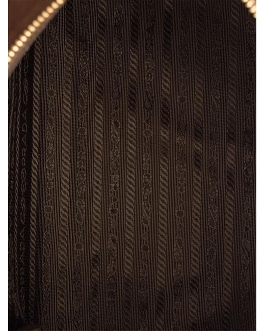 Prada Brown Large Explore Suede-Leather Shoulder Bag