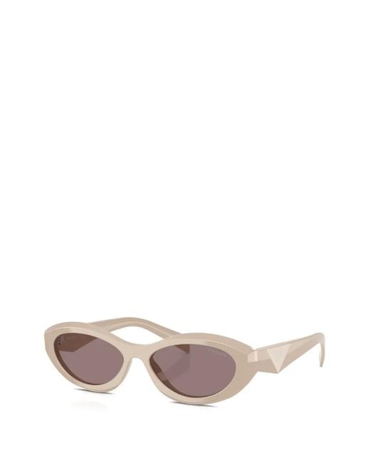 Prada Pink Geometric-Frame Sunglasses