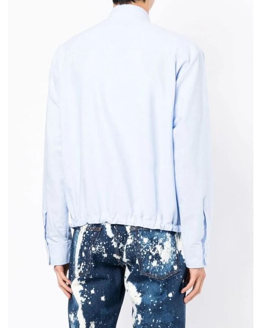 DSquared² White Logo-Patch Long-Sleeve Shirt for men