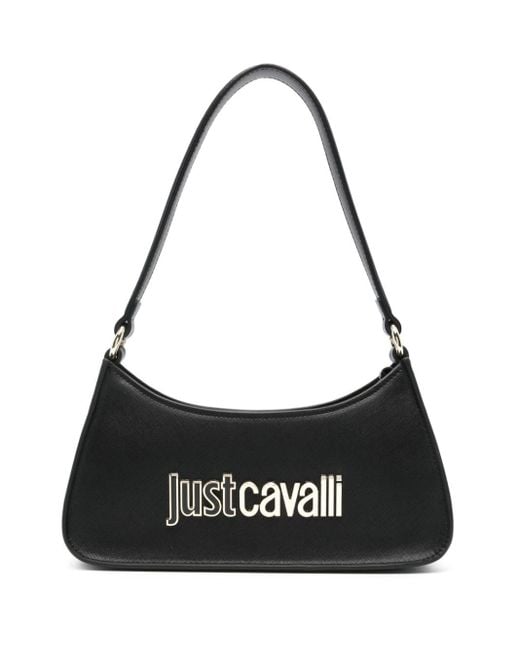 Just Cavalli Black Logo-plaque Shoulder Bag