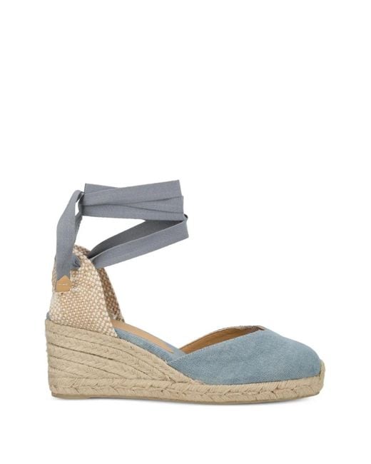 Castaner Blue Espadrilles Chiara À Bride Nouée