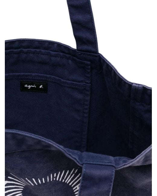 Agnes B. Blue Large Sunset Tote Bag for men