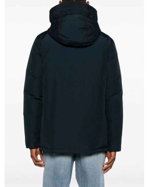Woolrich Black Cotton Blend Parka for men