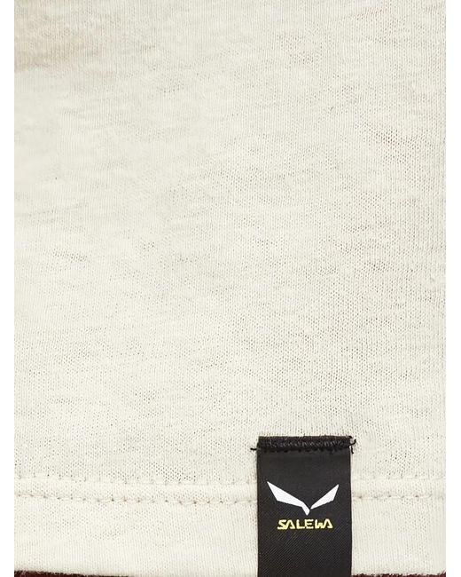 Salewa White Pattern Short-Sleeve T-Shirt