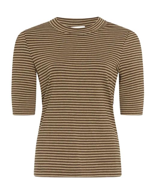 T-Shirt A Righe di Rosetta Getty in Brown