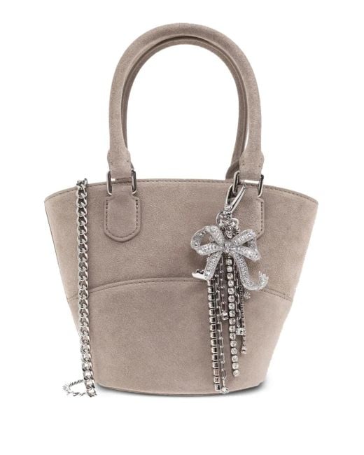 Self-Portrait Gray Self Portrait Grey Wildleder Charm Tote
