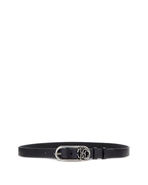 Roberto Cavalli White Mirror Snake-Plaque Belt for men