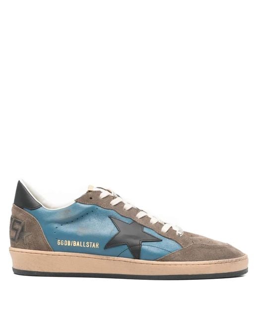 Golden Goose Deluxe Brand Blue Ballstar Nappa Upper Suede Toe Tong for men