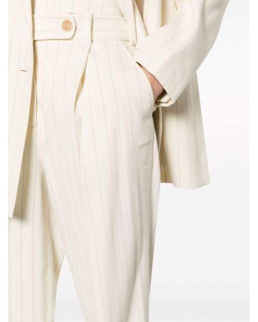 Zimmermann White Luminosity Pinstriped Tailored Trousers