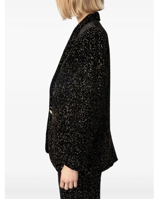 Zadig & Voltaire Black Valse Single-Breasted Blazer