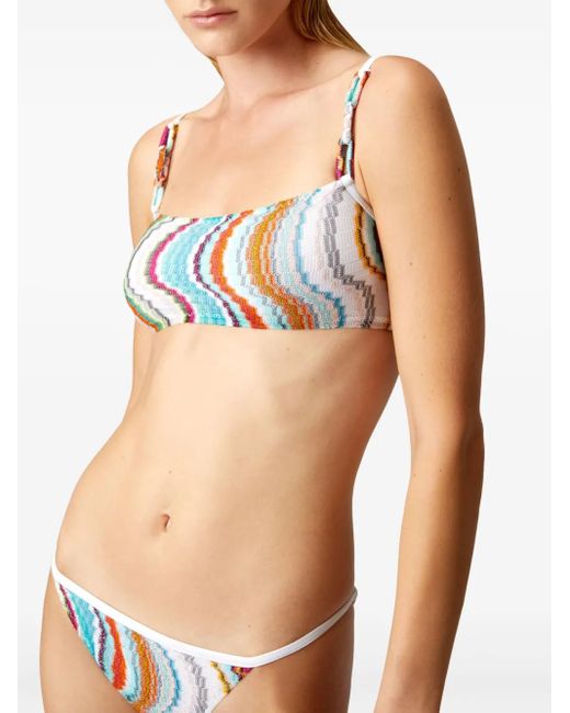Missoni ジグザグニット ビキニ White