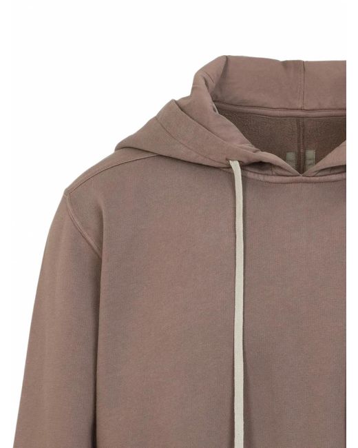 Rick Owens Brown Oversized Drawstring Hoodie for men