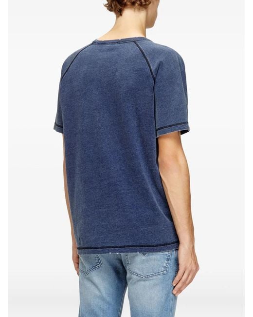 DIESEL Blue T-Adjind-New T-Shirt for men