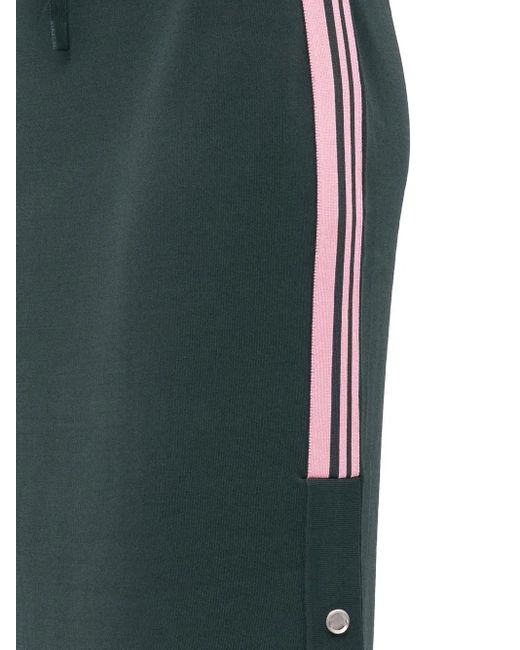 Pinko Green Drawstring Side-Stripe Midi Skirt