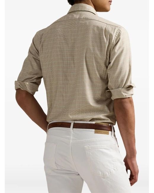 Polo Ralph Lauren White Checked Long-Sleeve Shirt for men